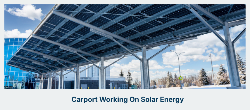 Carport Working On Solar Energy
